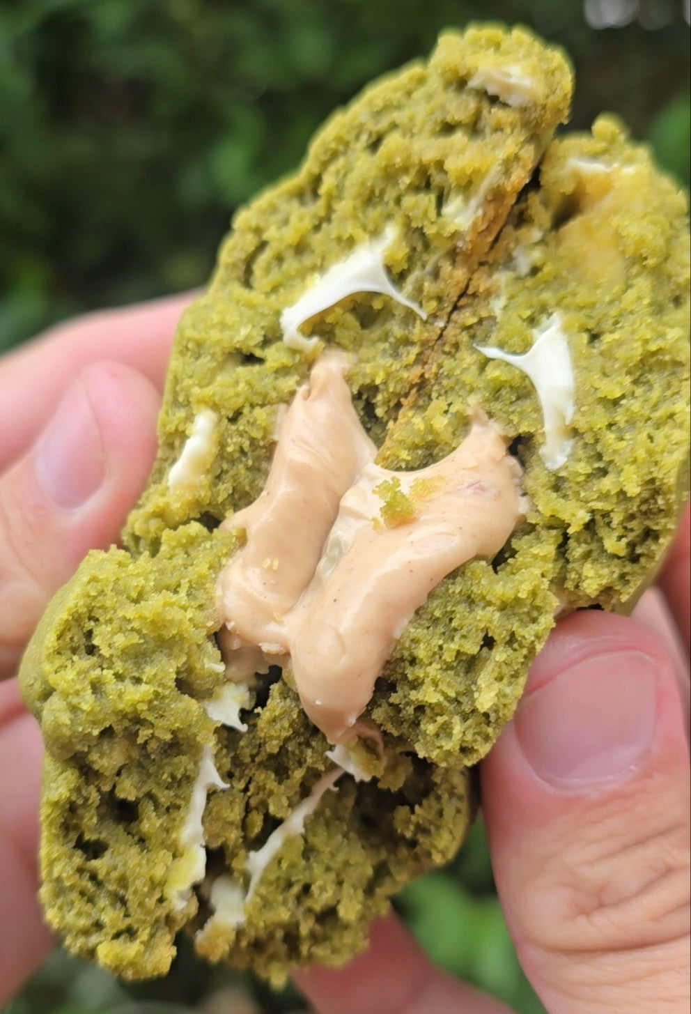 Bueno Stuffed Matcha and White Chocolate NYC Cookies