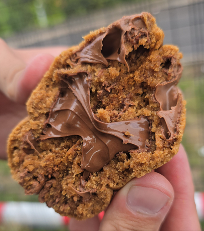 Nutella Stuffed Cinnamon and Milk Chocolate NYC Cookies